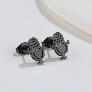 Microphone Earrings (Black) Blu Spot Inc.