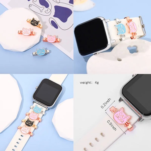 Cat Mom Pink Accessory for Apple Watchband Blu Spot Inc.