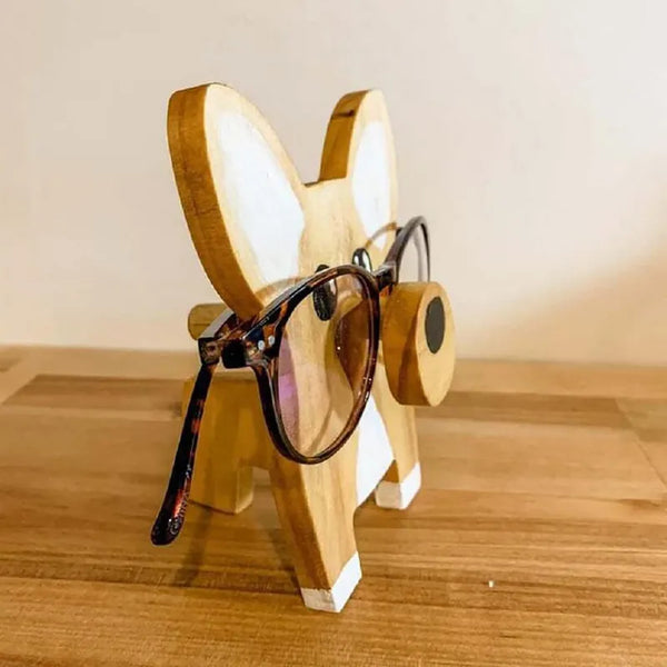 Corgi Eyeglasses / Jewelry Wood Stand Blu Spot Inc.