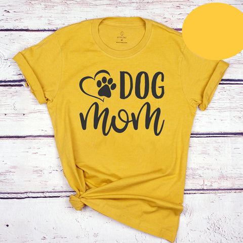  Blu Spot Inc. Dog Mom Yellow T-Shirt