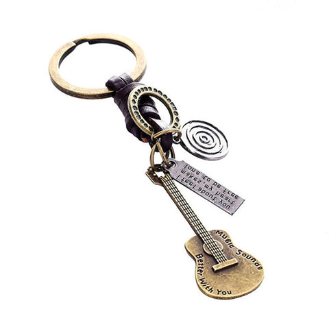  Blu Spot Inc. Guitar Leather Keychain