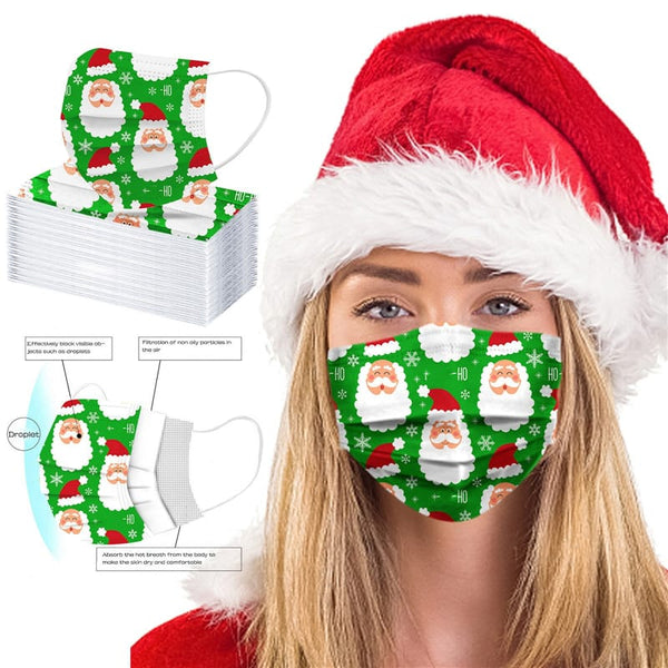 Christmas Santa Beard Disposable Face Cover (10 Pack) Blu Spot Inc.