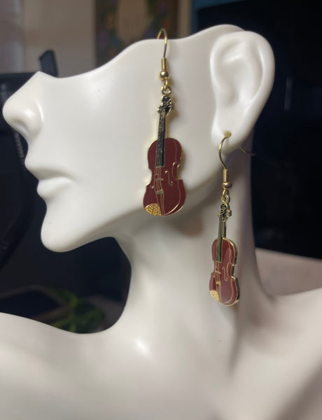 Violin Replica Earrings Blu Spot Inc.