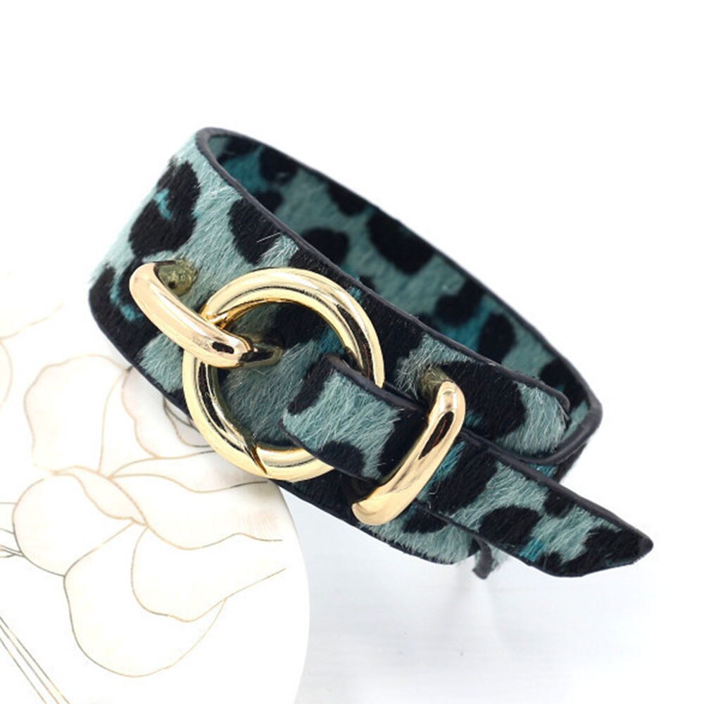 Leopard Print Cuff Bracelet