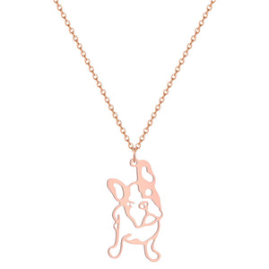 French Bulldog Tiny Pendant Rose Gold Necklace Blu Spot Inc.