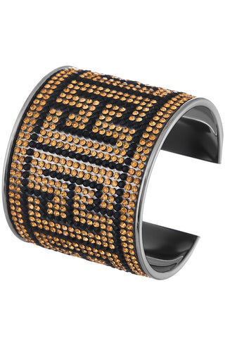  Blu Spot Inc. Rhinestones Black Cuff Bracelet