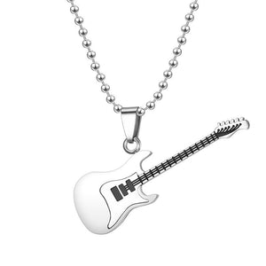Silver Electric Guitar Necklace Blu Spot Inc.