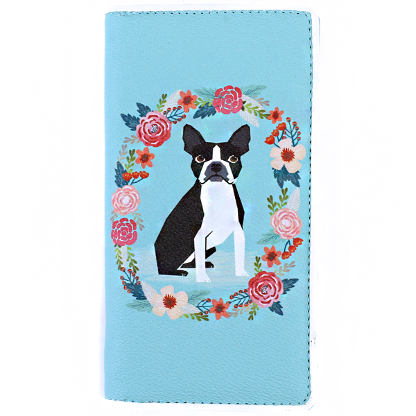 My Boston Terrier Flower Wallet Blu Spot Inc.