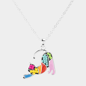 Playful Colorful Cat Necklace Blu Spot Inc.