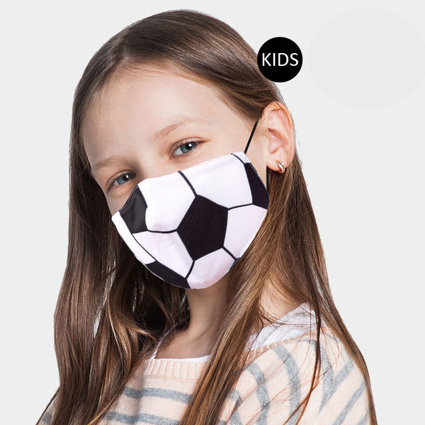 KIDS Soccer Ball Face Adjustable Cover (Filter Pocket and 1 Filter Included) Blu Spot Inc.