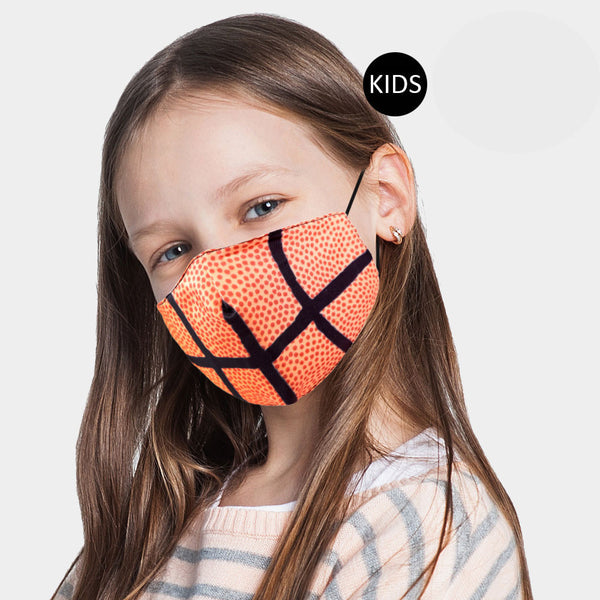 KIDS Basketball Face Adjustable Cover (Filter Pocket and 1 Filter Included) Blu Spot Inc.
