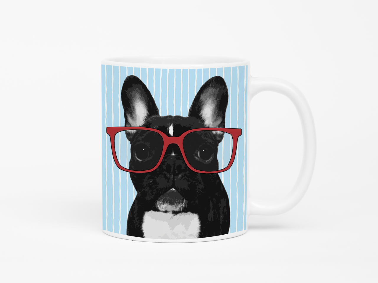 French Bulldog with Glasses Mug
