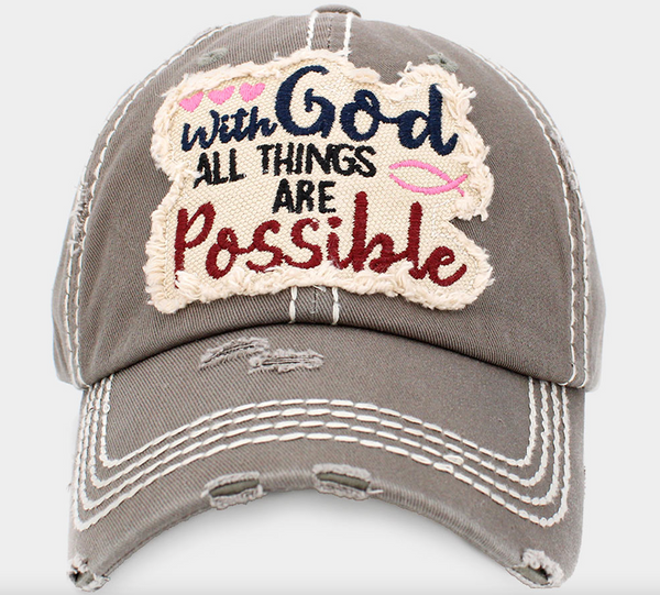 With God All Things Are Possible Cap Blu Spot Inc.