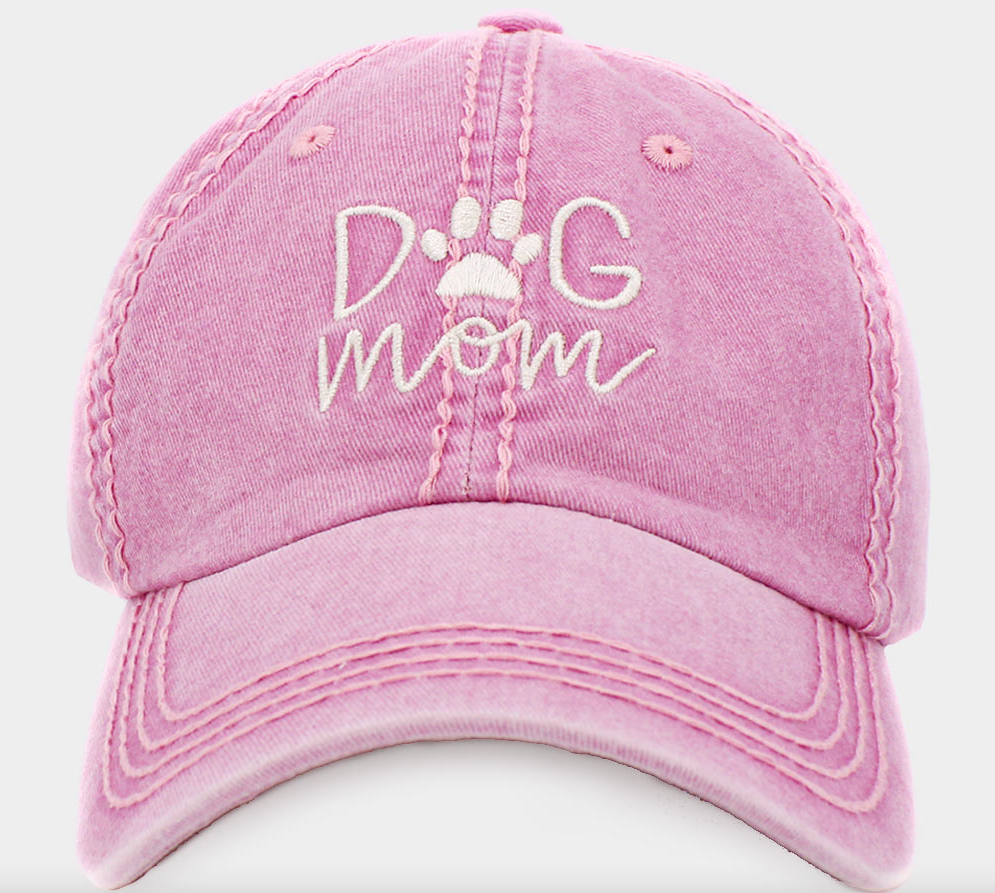 Dog Mom Paw Pink Cap
