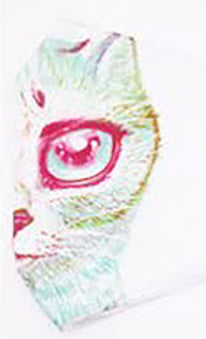 Big Eyes Cat Face Mask Cover Blu Spot Inc.