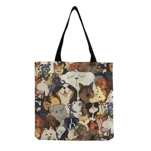 Canvas Dogs Shopping Tote Blu Spot Inc.