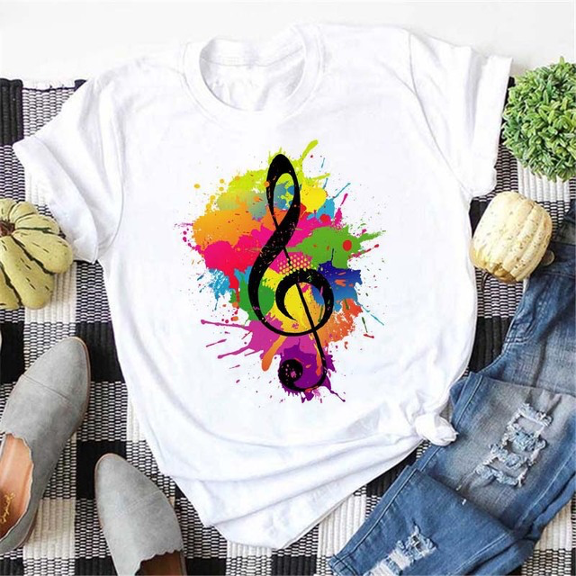 Women Music Clef T Shirt