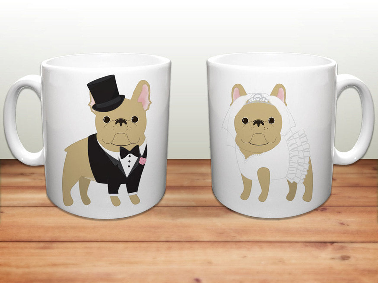 Bride & Groom French Bulldogs Mug