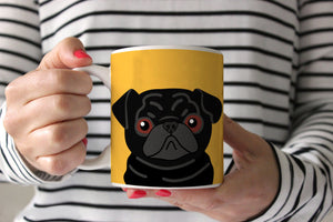 Pug on Yellow Mug Blu Spot Inc.
