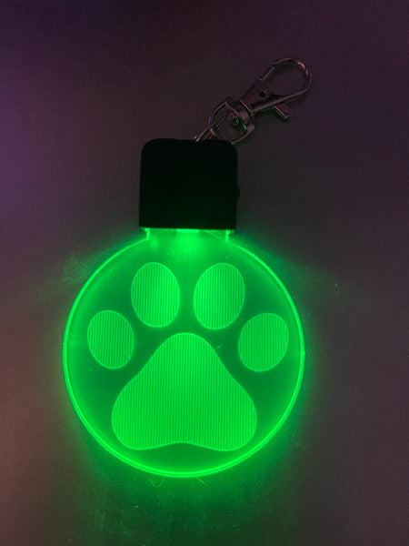 Paw Neon LED Keychain Blu Spot Inc.