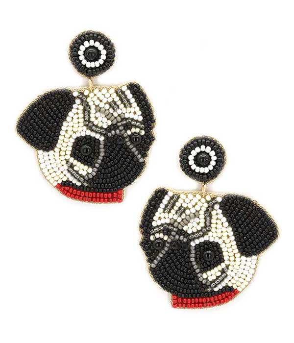 Pug Beads Earrings
