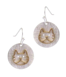 Cats Disks Earrings Blu Spot Inc.