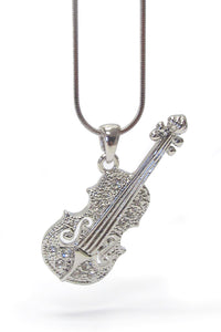 Embellished Violin Necklace Blu Spot Inc.